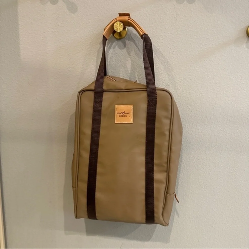 Jon Hart | Khaki Insulated Tote w/ Sherpa Bottle Sleeves champagne tote wine bag